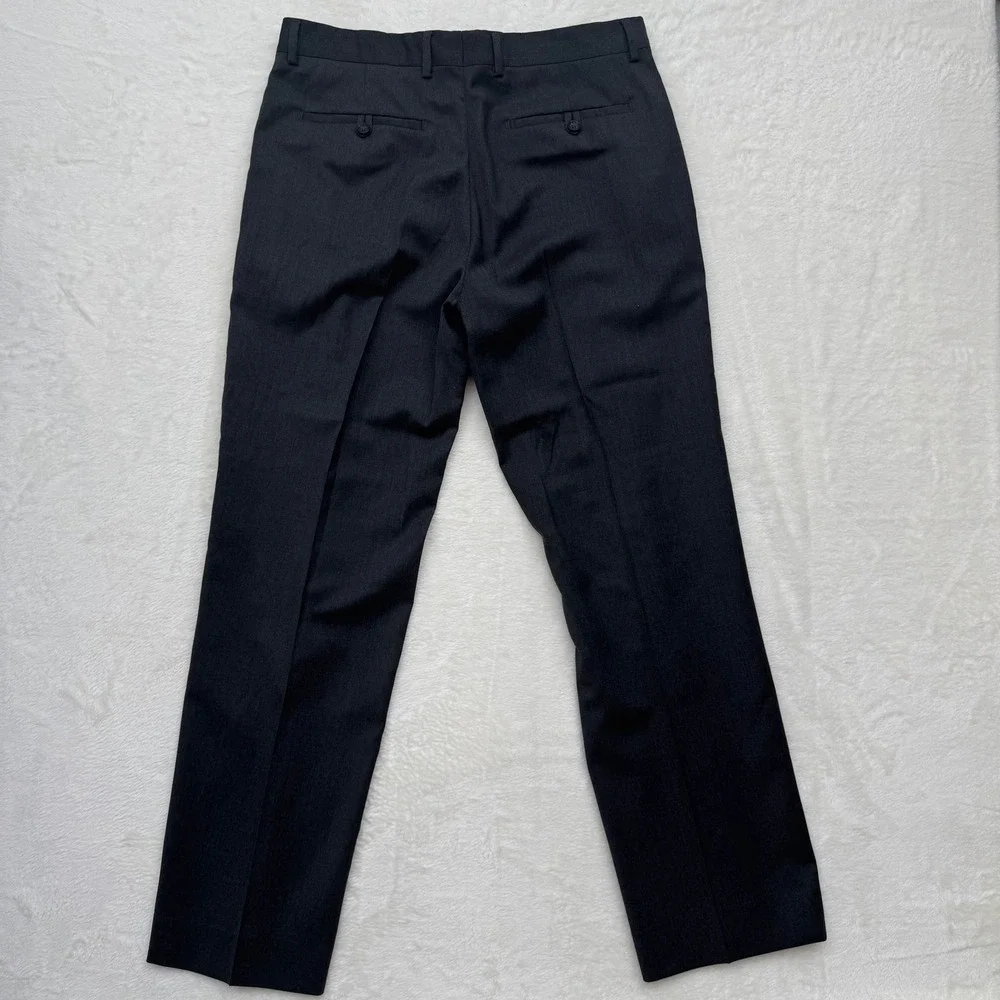 Banana Republic Dress Pants Mens 33x31 Grey Modern‎ Fit Wool Flat Front Trousers